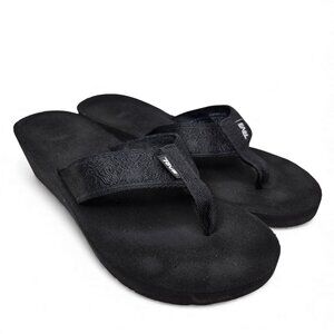 Teva Mush Micro Wedge Thong Sandals Women's Hawaiian Floral Embroidered Strap 9